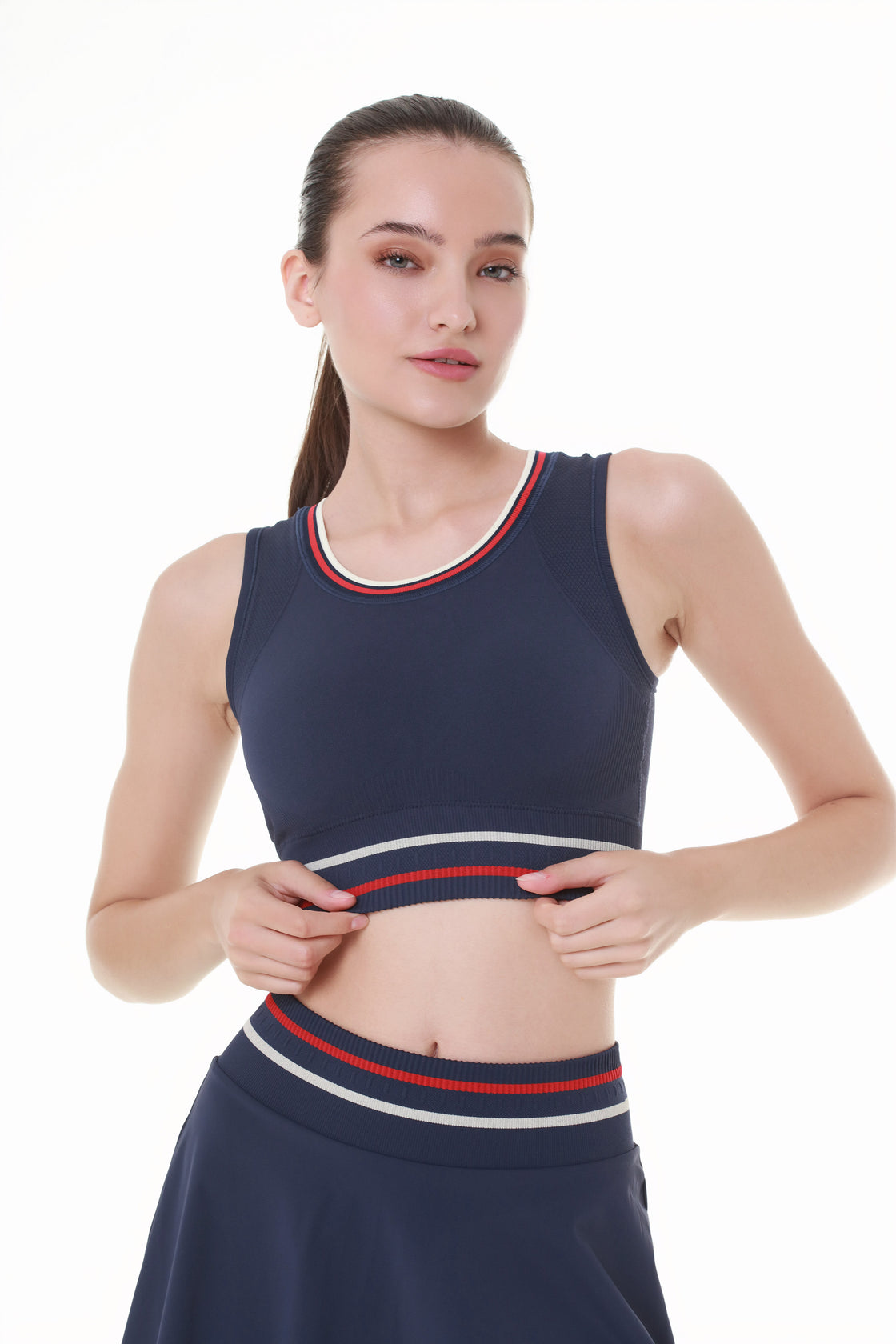 Champion's Stripe Crop Top