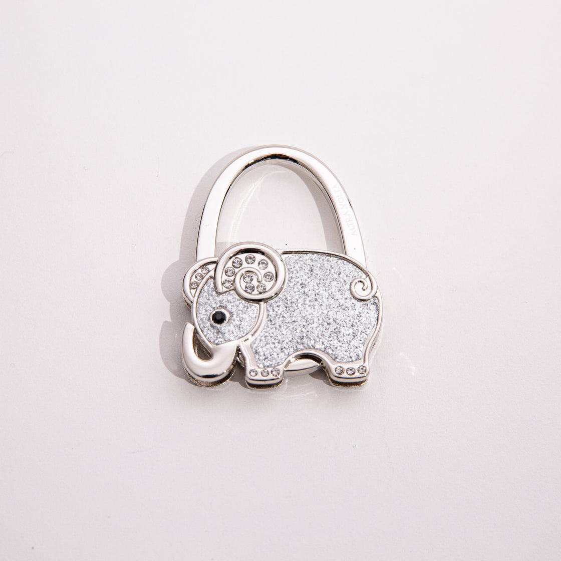 Sparkling Silver Elephant Bag Hook