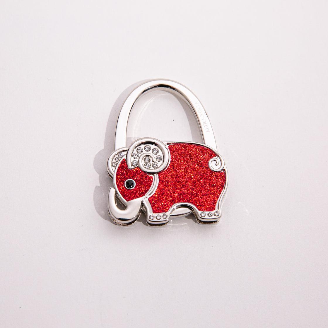 Sparkling Red Elephant Bag Hook