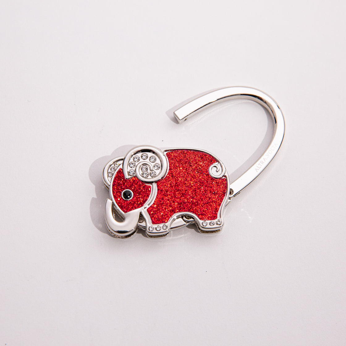 Sparkling Red Elephant Bag Hook