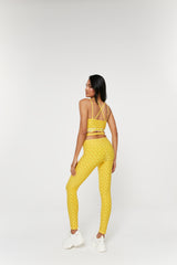 Chic Front Shirring Yellow Crop Top