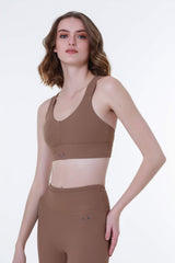 CrossFit Charm Brown Sports  Bra Top