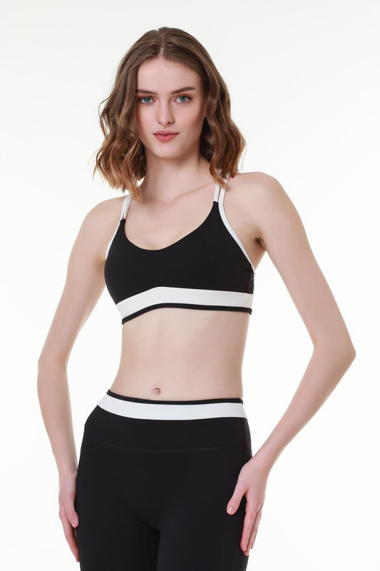 Black Belted Sports Bra