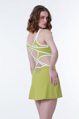 Lime Cut-Out Mini Dress