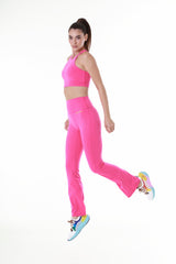 Sleek Silhouette Fuchsia Bootcut Leggings