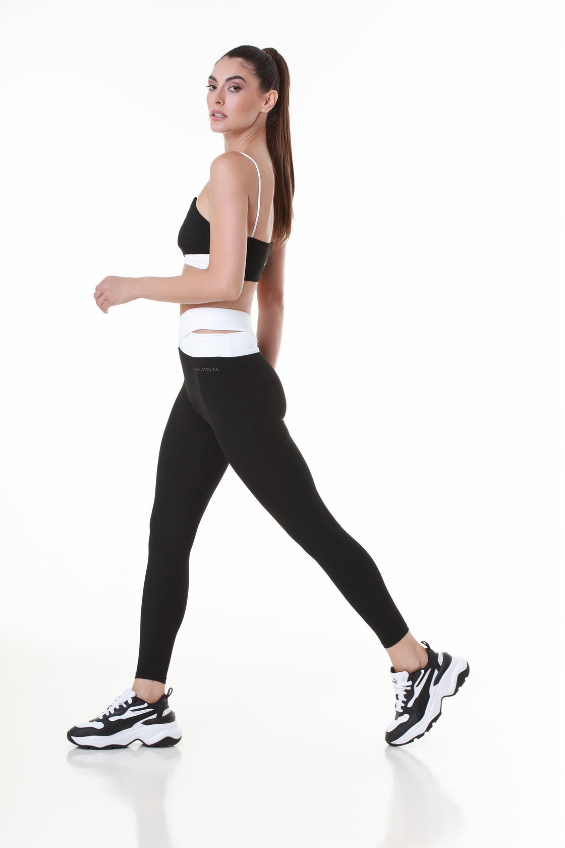 Duo Tone Cross Leggings