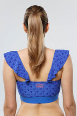 Blue Action RufflesBra Top