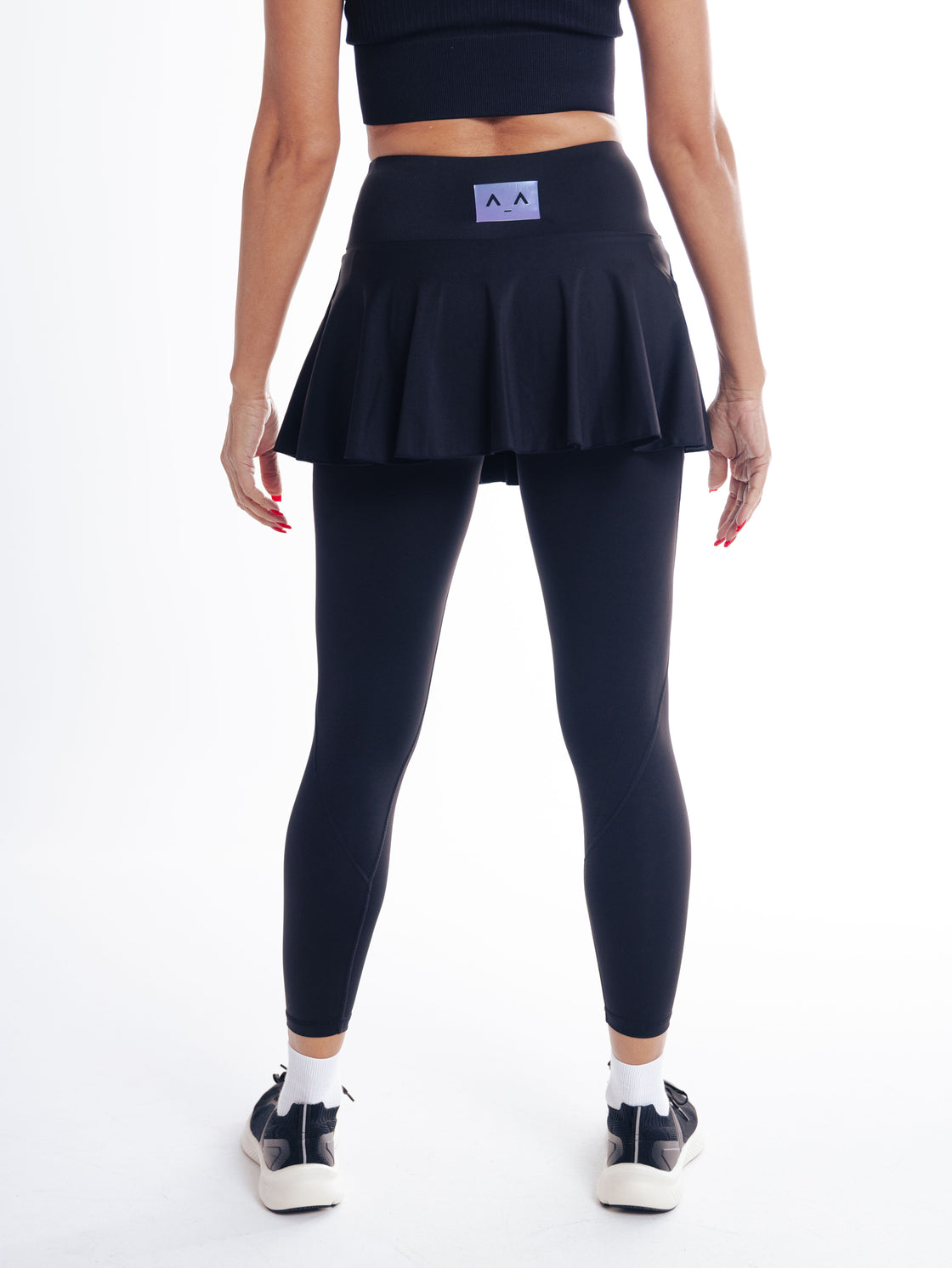 Ace Play Tennis Skirt with Integrated Black Leggings