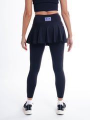 Ace Play Tennis Skirt with Integrated Black Leggings