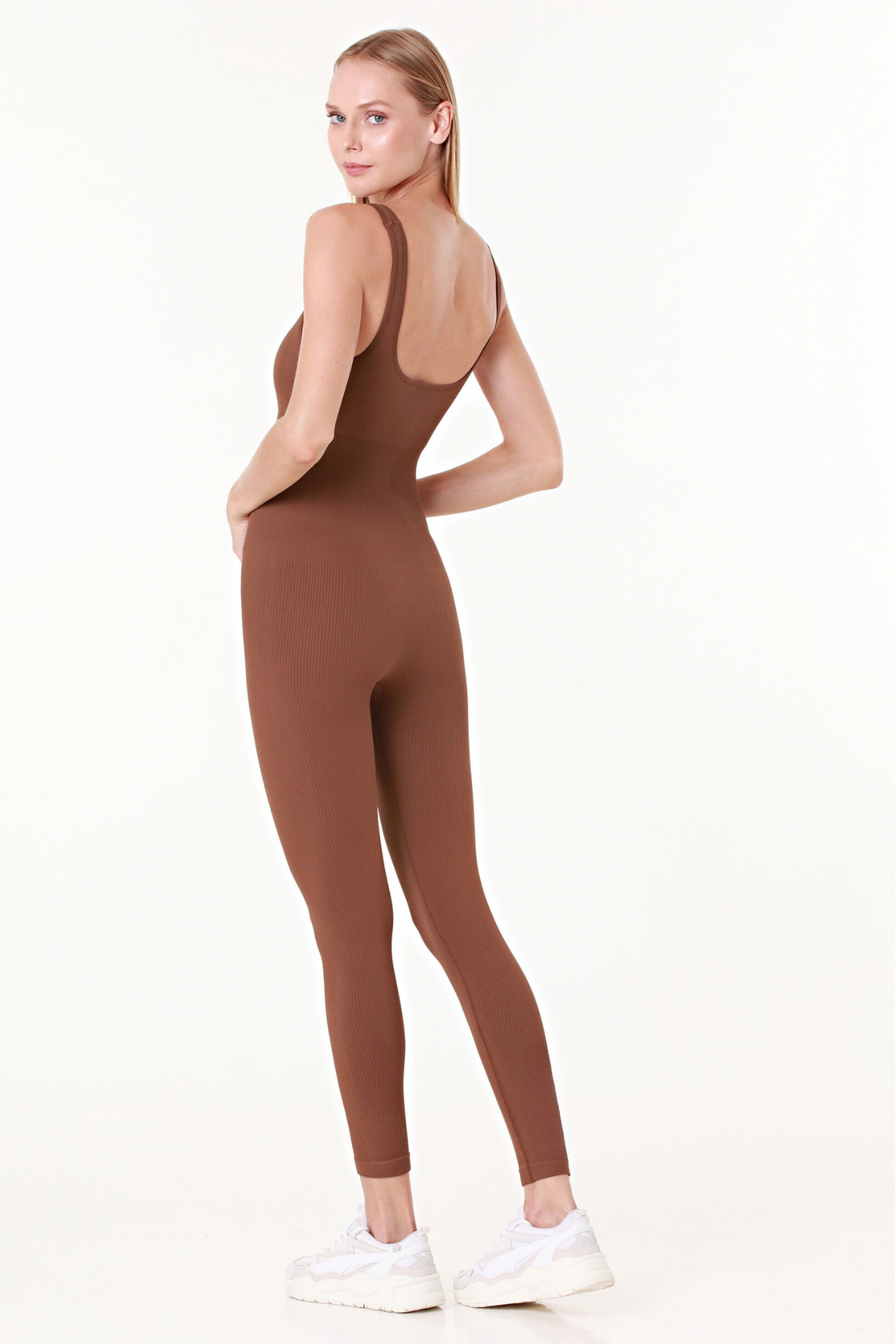 Contemporary Elegance Brown Jumpsuit