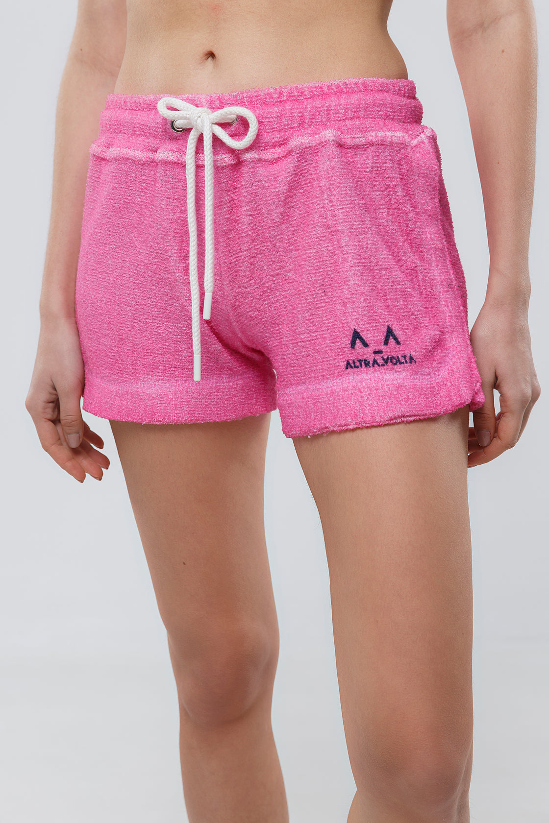 Blissful Comfort Pink Terry Cotton Shorts