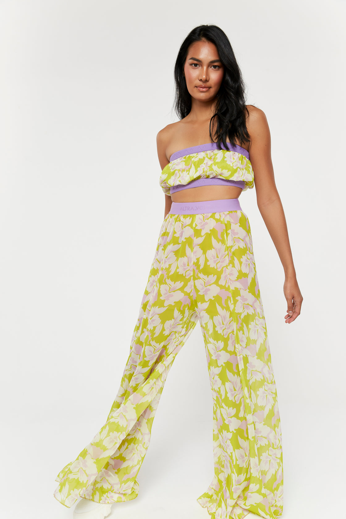 Strapless Elegance Yellow Crop Top