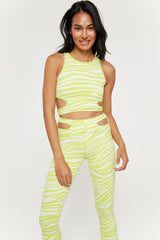 Light Green Zebra Print Leggings