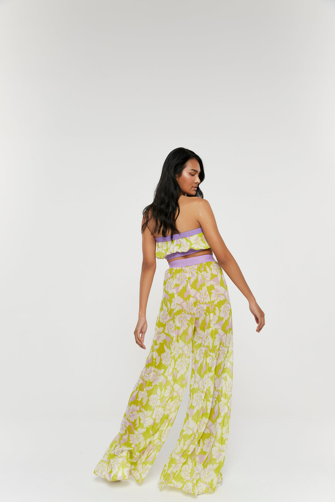 Strapless Elegance Yellow Crop Top