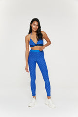 Sapphire Flex Comfort Blue Leggings With Elastic Waistband