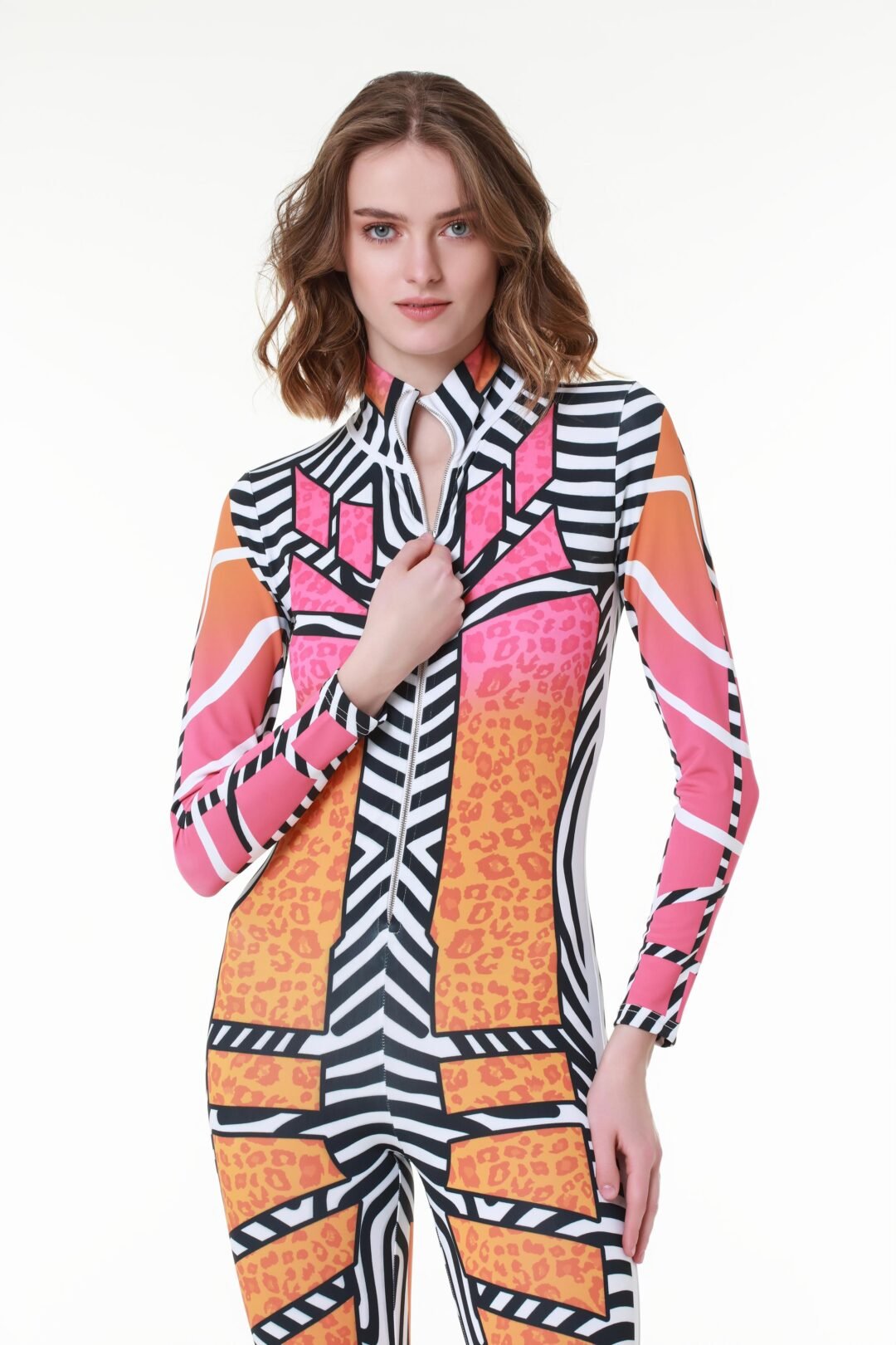 Pink RobotPrint Jumpsuit