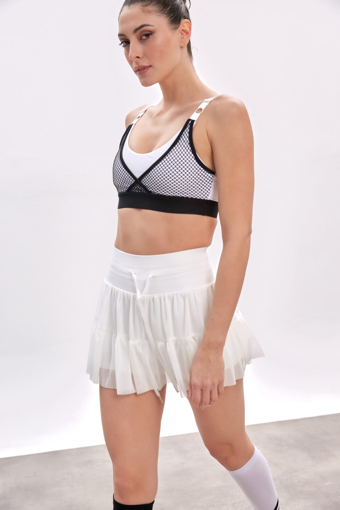 Layer Mesh Sports Bra & Skirt