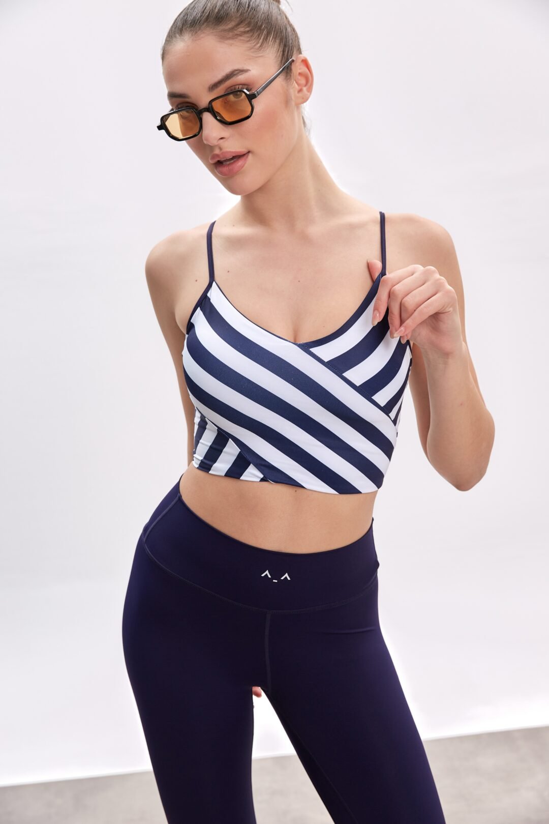 Striped Wrap Crop Top